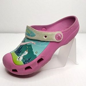Crocs Disney Pink Frozen Anna Elsa Size C 12 13
